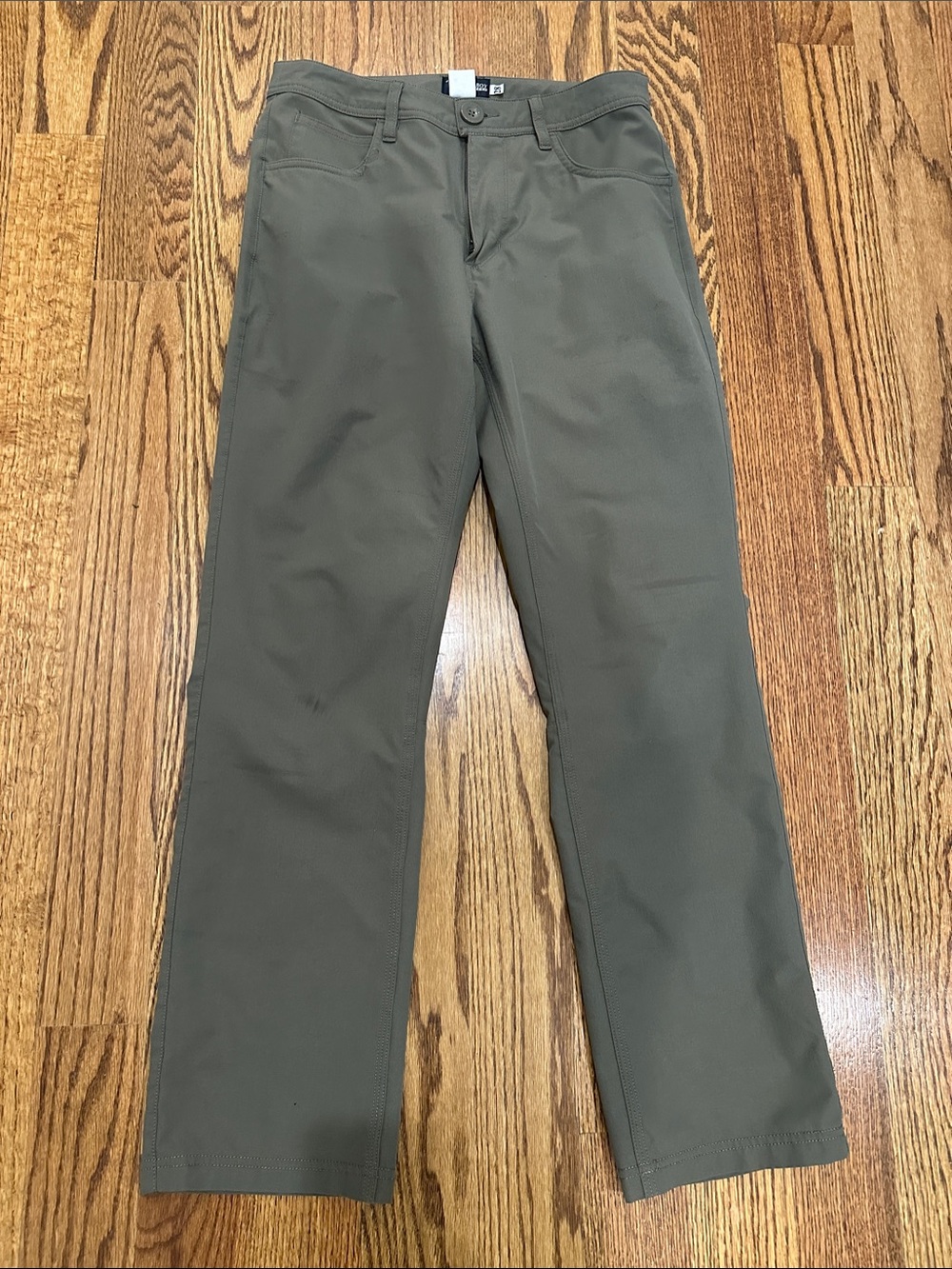 Local Boy Men's Olive Green Straight Chino Pants